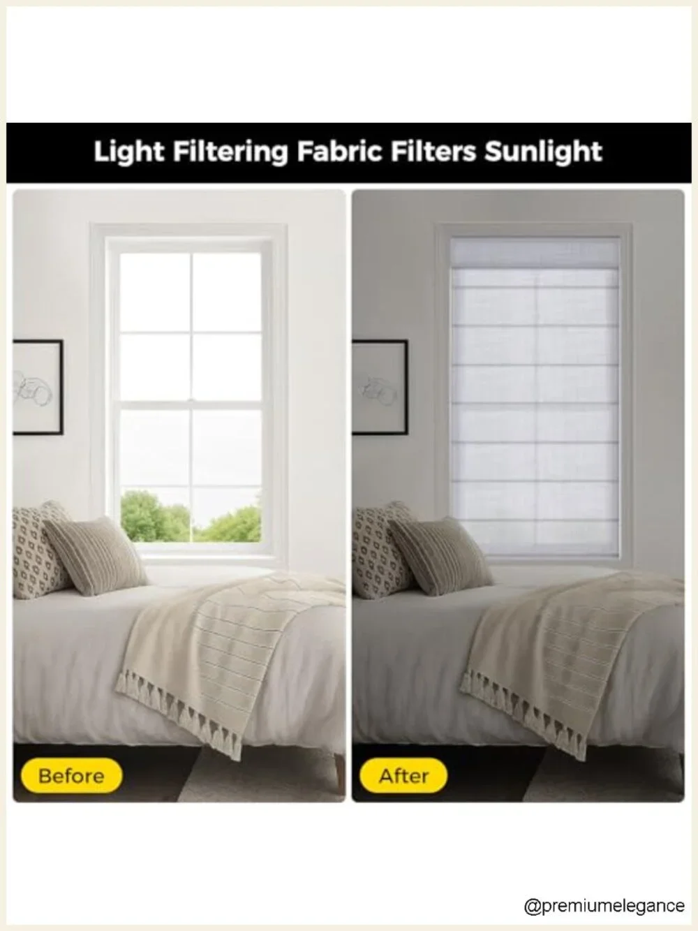 Cordless Roman Shades for Windows 23x64 Light Filtering Linen
